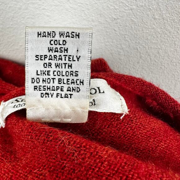 Susan Bristol 100% Merino Wool Sweater Rust Size Small Crew Pullover Classic - Picture 7 of 8